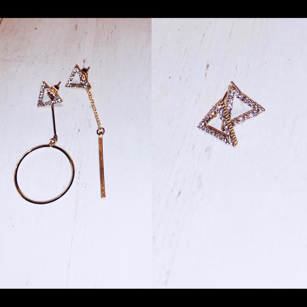 Triangle Asymmetrical Earrings